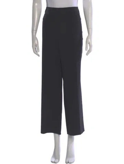 Pre-owned Akris Silk Wide Leg Pants In Gray