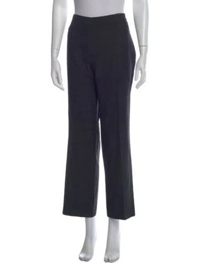 Pre-owned Akris Silk Wide Leg Pants In Gray