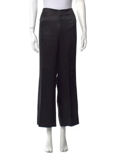 Pre-owned Akris Silk Wide Leg Pants In Gray