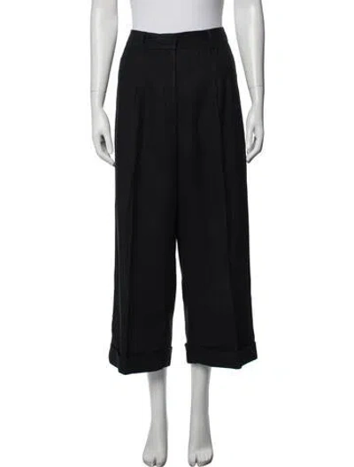 Pre-owned Akris Silk Wide Leg Pants In Multi