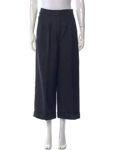 Pre-owned Akris Silk Wide Leg Pants W/ Tags In Black