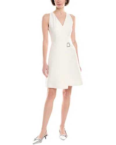 Akris Silk-blend A-line Dress In White