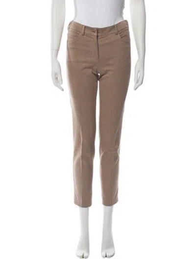 Pre-owned Akris Skinny Leg Pants In Neutral