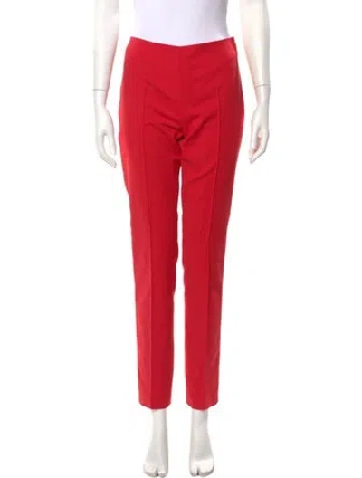 Pre-owned Akris Skinny Leg Pants In Red