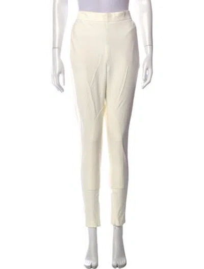 Pre-owned Akris Skinny Leg Pants In White