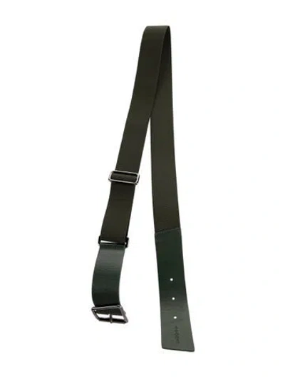 Pre-owned Akris Skinny Waist Belt In Green