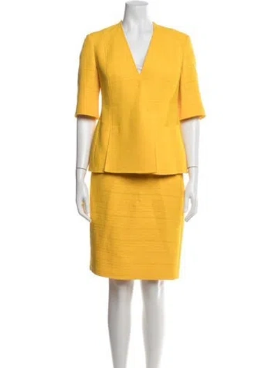 Pre-owned Akris Skirt Set In Yellow
