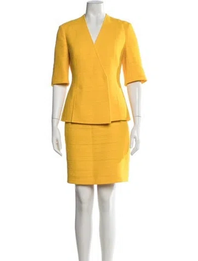 Pre-owned Akris Skirt Set In Yellow
