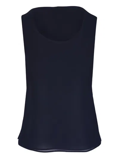 Akris Sleeveless Blouse In Blue
