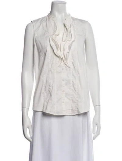 Pre-owned Akris Sleeveless Blouse In Neutral