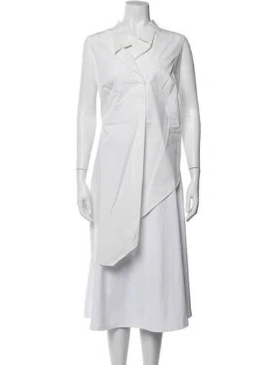 Pre-owned Akris Sleeveless Blouse In White