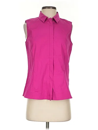 Pre-owned Akris Sleeveless Button Down Shirt In Pink
