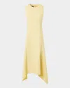 Akris Sleeveless Fit-and-flare Midi Dress In Yellow