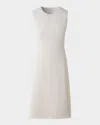 Akris Sleeveless Paneled Double-face Linen Dress In Greige