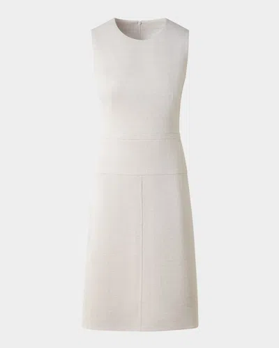 AKRIS SLEEVELESS PANELED DOUBLE-FACE LINEN DRESS