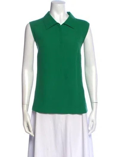 Pre-owned Akris Sleeveless Polo In Green