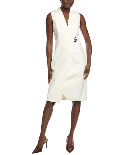 Akris Sleeveless Silk-blend Midi Dress In White