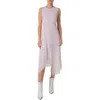 Akris Double Layer Techno Tulle Midi Dress In Blush
