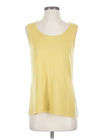 Pre-owned Akris Sleeveless Top Yellow Scoop Neck Tops