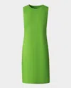 Akris Sleeveless Wool Crepe Double-face Sheath Dress In Grass Green