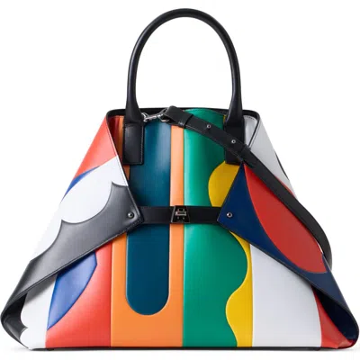 Akris Small Ai Leather Convertible Tote In Multi