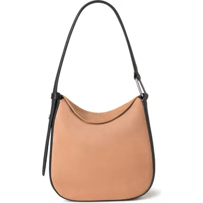 Akris Small Anna Calfskin Hobo Bag In Brown