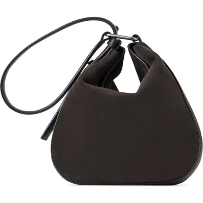 Akris Small Anna Suede Hobo Bag In Brown