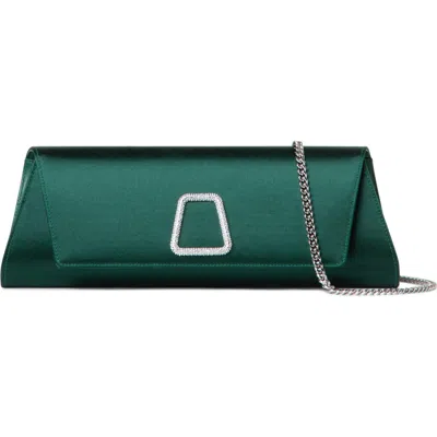 AKRIS AKRIS SMALL ANOUK EAST/WEST SILK SATIN CLUTCH