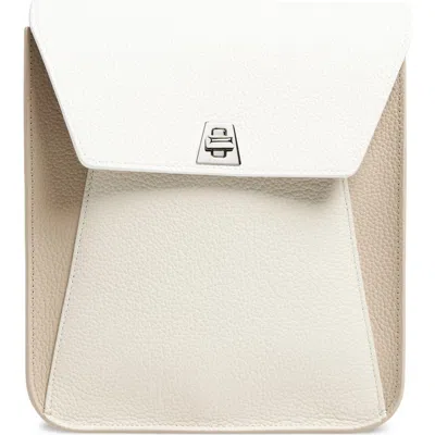 Akris Small Anouk Leather Crossbody Bag In Neutral
