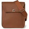 Akris Anouk Small Leather Messenger Bag In Caramel