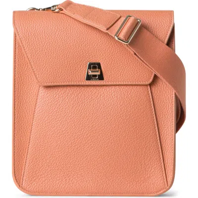 Akris Small Anouk Leather Crossbody Bag In Salmone