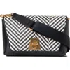 Akris Small Anouk Two-tone Leather Crossbody Bag In 119 Ecru/black