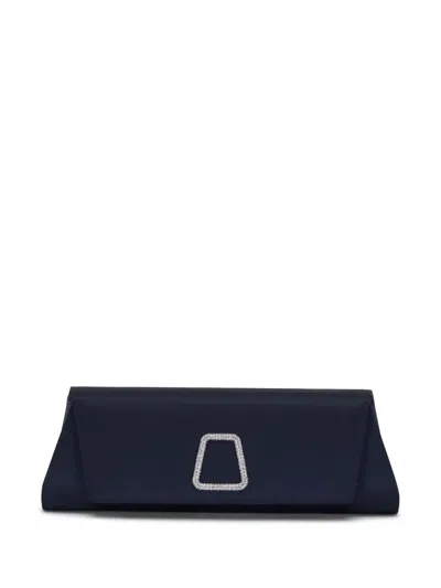 Akris Small Trapezoid Clutch In Blau