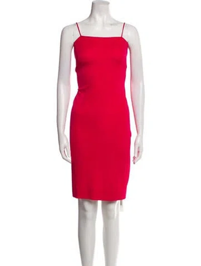 Pre-owned Akris Square Neckline Mini Dress In Pink