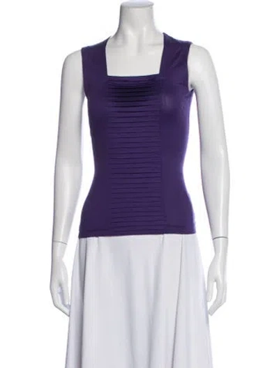 Pre-owned Akris Square Neckline Sleeveless Top In White