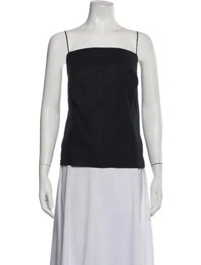 Pre-owned Akris Square Neckline Sleeveless Top In White