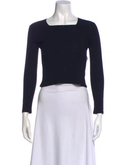 Pre-owned Akris Square Neckline Sweater In Black