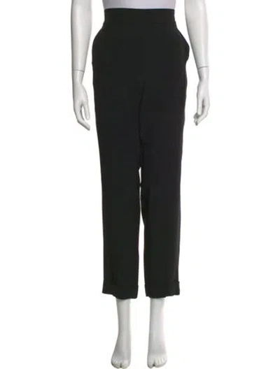 Pre-owned Akris Straight Leg Pants In Black