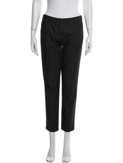 Pre-owned Akris Straight Leg Pants In Black