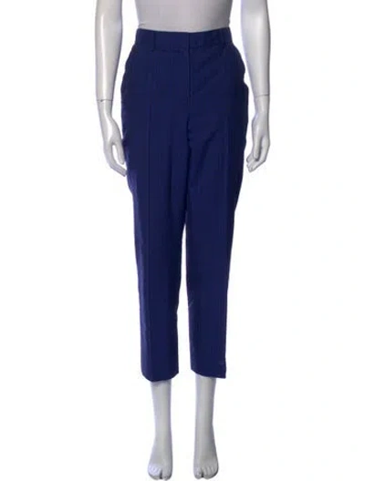 Pre-owned Akris Straight Leg Pants In Blue