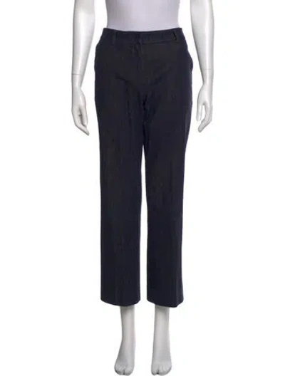 Pre-owned Akris Straight Leg Pants In Blue