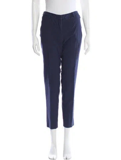 Pre-owned Akris Straight Leg Pants In Blue