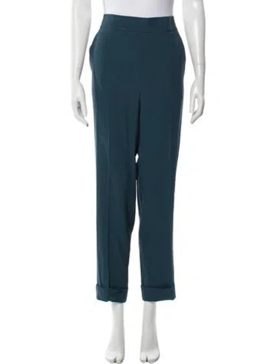 Pre-owned Akris Straight Leg Pants In Blue