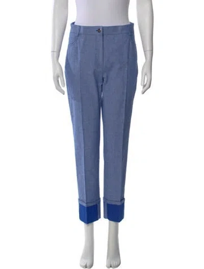 Pre-owned Akris Straight Leg Pants In Blue