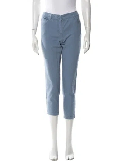 Pre-owned Akris Straight Leg Pants In Blue