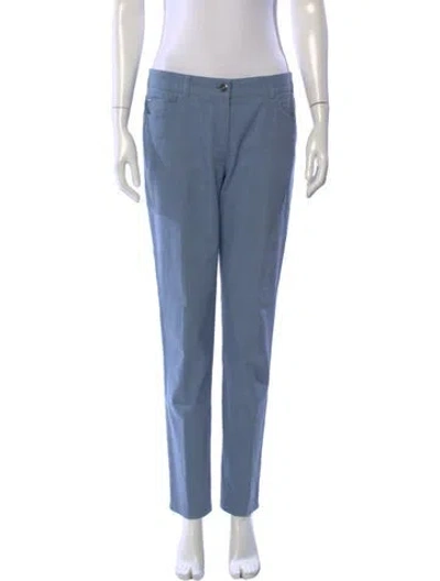 Pre-owned Akris Straight Leg Pants In Blue