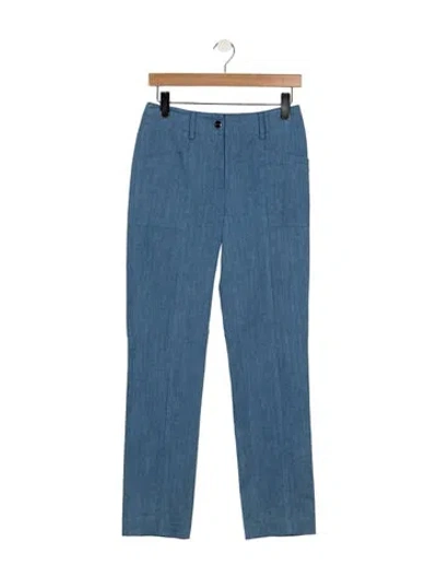 Pre-owned Akris Straight Leg Pants In Blue