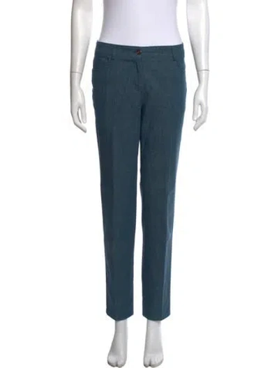 Pre-owned Akris Straight Leg Pants In Blue