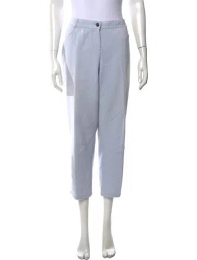 Pre-owned Akris Straight Leg Pants In Blue