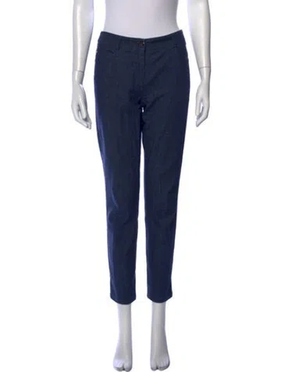 Pre-owned Akris Straight Leg Pants In Blue
